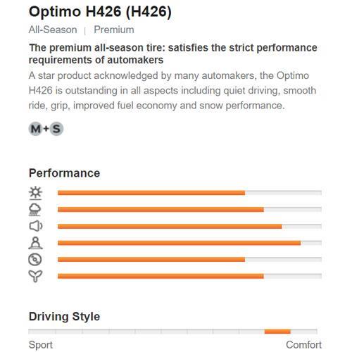 Hankook,Optimo H426,هانکوک,سدان,لاستیک